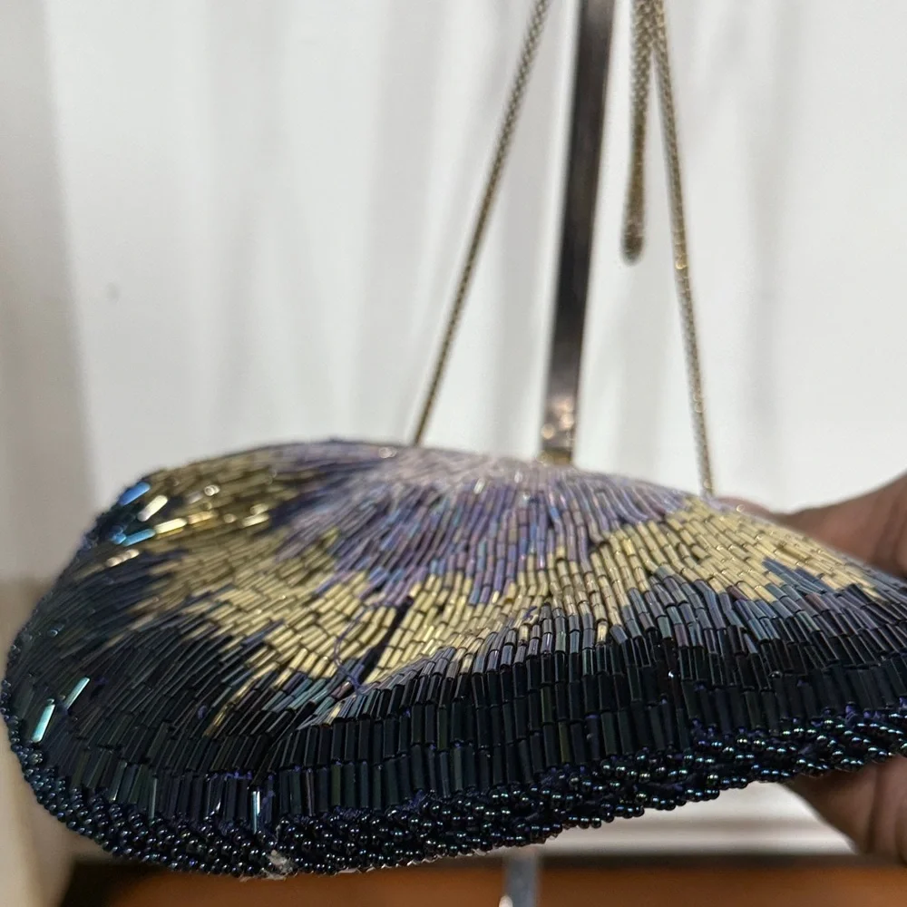 Art Deco La Regale Beaded Evening Clutch Purse - Picture 4 of 7